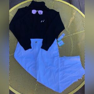 White slim ankle Anne Klein pants